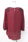 画像3: axes femme / シフォンレーストップス  ワイン Y-25-07-21-030-AX-TO-SZ-ZI (3)
