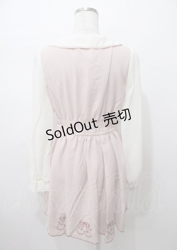 画像2: LIZ LISA / スカラップチェリーワンピース 0 ピンク Y-25-07-22-036-LO-OP-SZ-ZI (2)