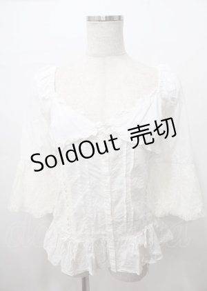 画像: LIZ LISA / はしごレーススクエアブラウス 0 オフ白 Y-25-07-22-051-LO-BL-SZ-ZI