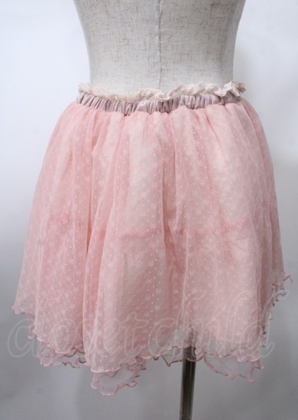 画像2: LIZ　LISA / ミニリボン付きチュールスカート 0 ピンク Y-25-07-22-069-LO-SK-SZ-ZI (2)