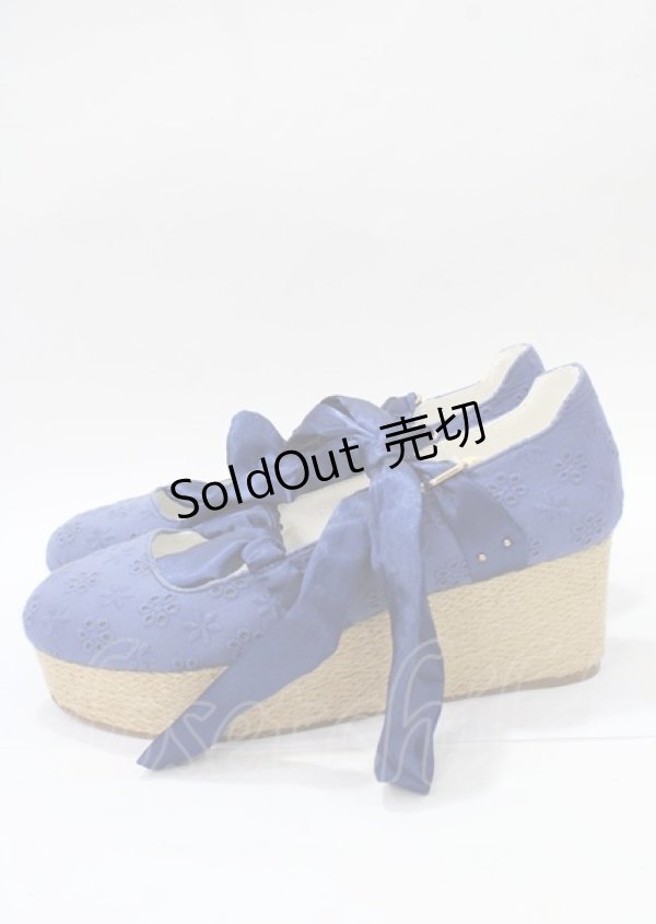 画像2: LIZ LISA / コットンレースバレリーナシューズ L 紺 Y-25-07-22-010-LO-SH-SZ-ZT501 (2)