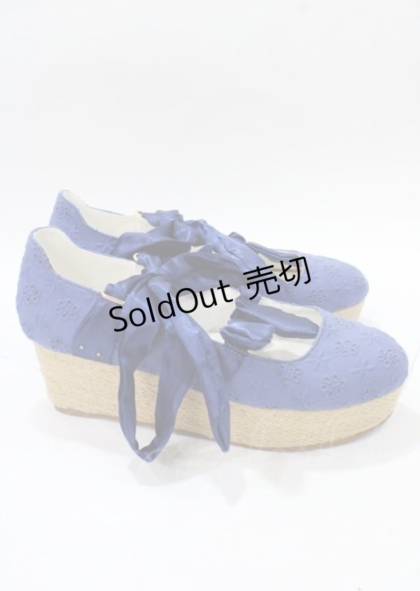 画像4: LIZ LISA / コットンレースバレリーナシューズ L 紺 Y-25-07-22-010-LO-SH-SZ-ZT501 (4)