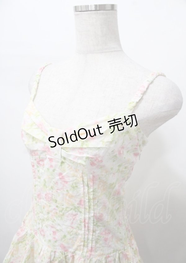画像3: LIZ LISA / 水彩柄BIGリボンミニワンピ 0 オフ Y-25-07-22-019-LO-OP-SZ-ZT017 (3)