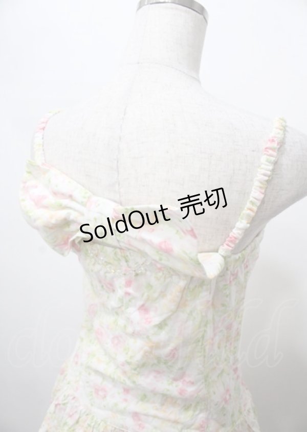 画像4: LIZ LISA / 水彩柄BIGリボンミニワンピ 0 オフ Y-25-07-22-019-LO-OP-SZ-ZT017 (4)