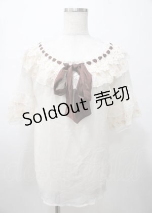 画像: axes femme / レイヤードフリル楊柳トップス  生成り Y-25-07-23-037-AX-TO-SZ-ZY