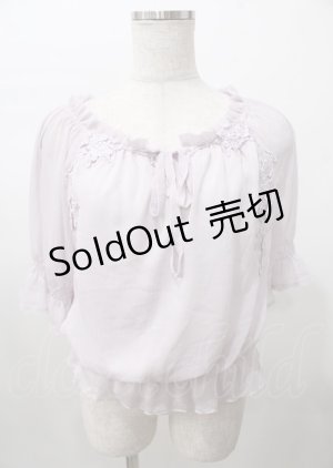 画像: axes femme / サイドレースシースルートップス  ラベンダー Y-25-07-23-047-AX-TO-SZ-ZY