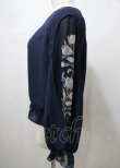 画像3: axes femme / フラワープリントスリーブトップス  紺 Y-25-07-23-051-AX-TO-SZ-ZY (3)
