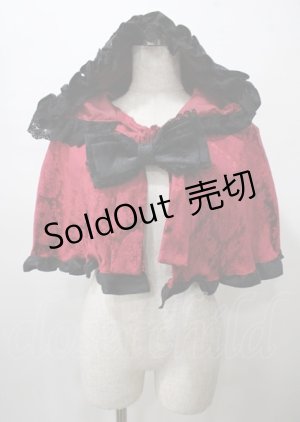 画像: ATELIER PIERROT / 薔薇色の憤怒 ケープ  赤黒 Y-25-07-23-057-EL-JA-SZ-ZY