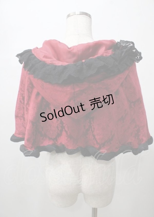 画像2: ATELIER PIERROT / 薔薇色の憤怒 ケープ  赤黒 Y-25-07-23-057-EL-JA-SZ-ZY (2)