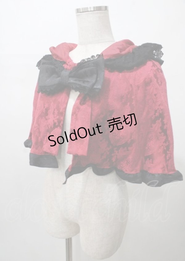 画像3: ATELIER PIERROT / 薔薇色の憤怒 ケープ  赤黒 Y-25-07-23-057-EL-JA-SZ-ZY (3)