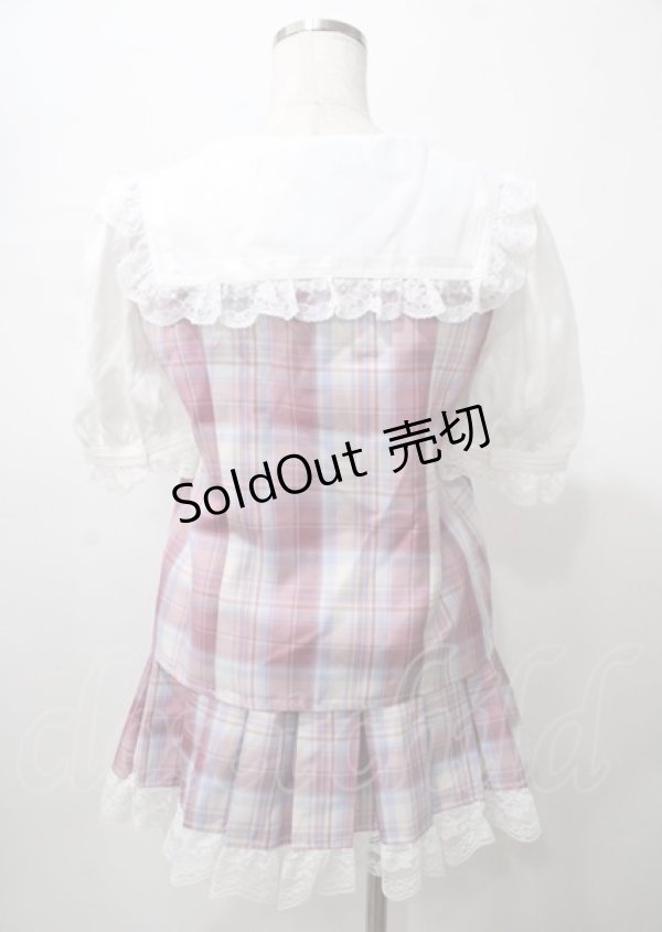 画像2: Princess Melody / チェックセットアップ  ピンク Y-25-07-23-059-EL-TO-AS-ZT130 (2)