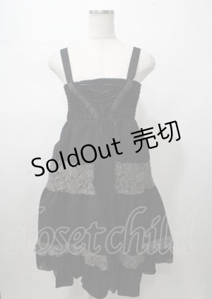 画像: axes femme / シャーリング2WAYワンピース  黒 Y-25-07-23-061-AX-OP-SZ-ZY