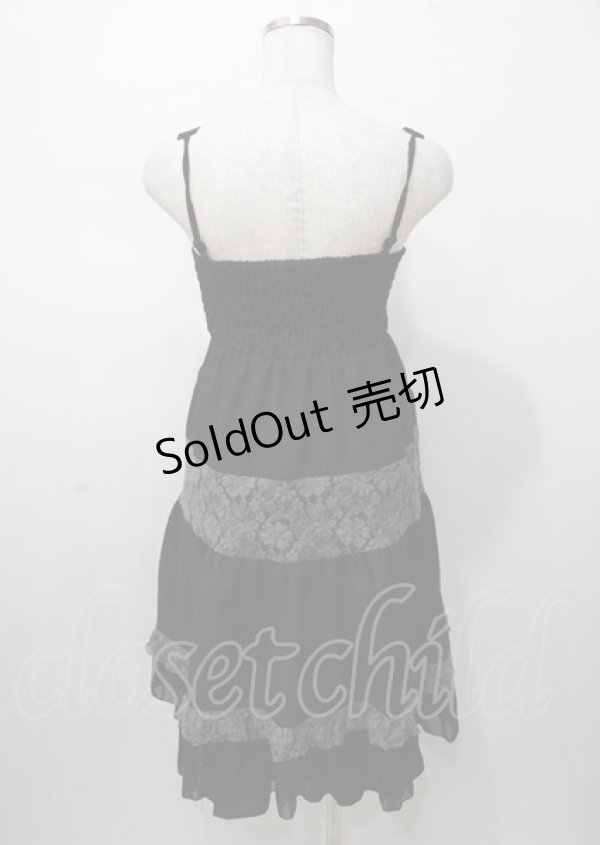 画像2: axes femme / シャーリング2WAYワンピース  黒 Y-25-07-23-061-AX-OP-SZ-ZY (2)