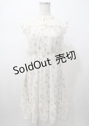 画像: axes femme / レース切替花柄ワンピース  生成り Y-25-07-23-062-AX-OP-SZ-ZT476