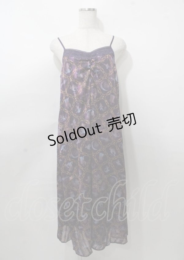 画像1: axes femme / アラジン/キャミワンピース  パープル Y-25-07-23-065-AX-OP-SZ-ZT478 (1)