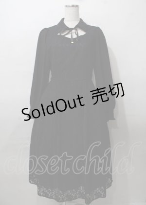 画像: axes femme / 襟付レースワンピース F 黒 Y-25-07-23-070-AX-OP-SZ-ZT476