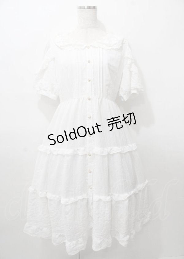 画像1: axes femme POETIQUE / リボン付ドーリーロングワンピース M 生成り Y-25-07-23-071-AX-OP-SZ-ZY (1)