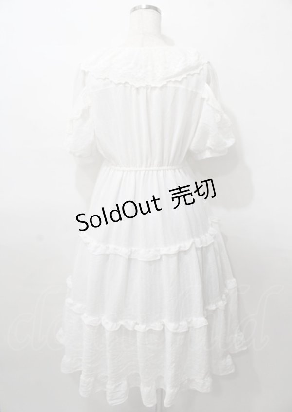 画像2: axes femme POETIQUE / リボン付ドーリーロングワンピース M 生成り Y-25-07-23-071-AX-OP-SZ-ZY (2)