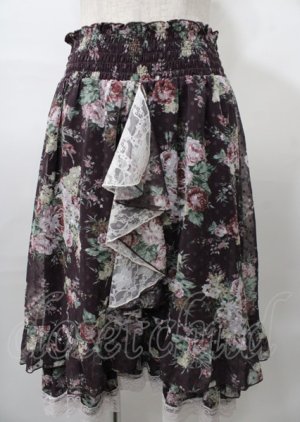 画像: axes femme / 花柄マルチWAYスカート  ダークパープル Y-25-07-23-104-AX-SK-SZ-ZY