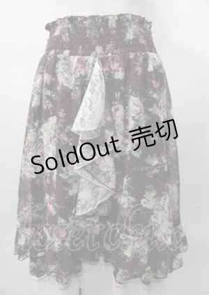 画像: axes femme / 花柄マルチWAYスカート  ダークパープル Y-25-07-23-104-AX-SK-SZ-ZT478