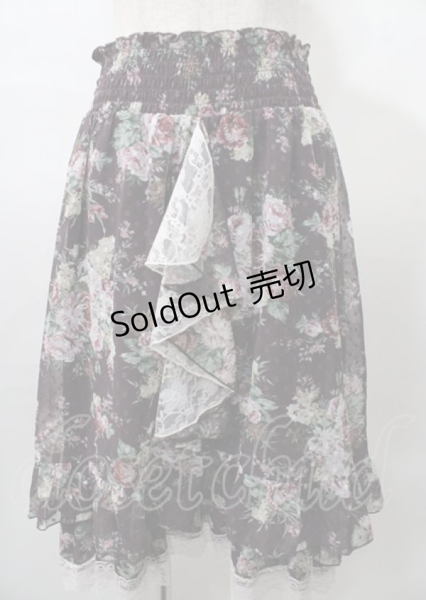 画像1: axes femme / 花柄マルチWAYスカート  ダークパープル Y-25-07-23-104-AX-SK-SZ-ZT478 (1)