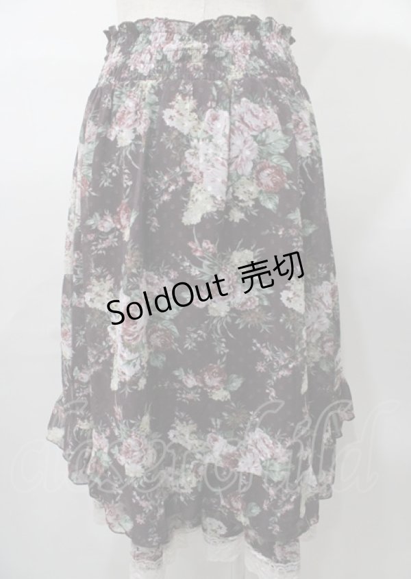 画像2: axes femme / 花柄マルチWAYスカート  ダークパープル Y-25-07-23-104-AX-SK-SZ-ZT478 (2)