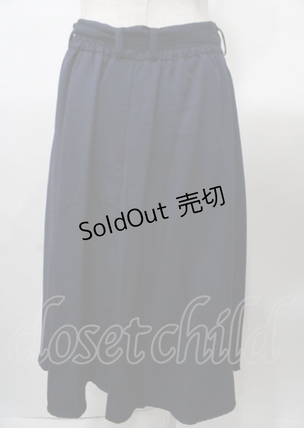 画像2: ingni / 花柄切替スカート  紺 Y-25-07-23-105-LO-SK-SZ-ZY (2)