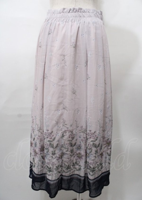 画像2: axes femme / アネモネ柄パイピングスカート  ピンク Y-25-07-23-110-AX-SK-SZ-ZT478 (2)