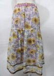 画像2: axes femme / ひまわり柄シアースカート M ピンク Y-25-07-23-114-AX-SK-SZ-ZT478 (2)