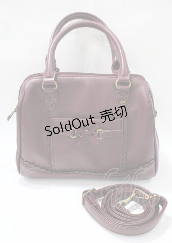画像1: axes femme / リボンビットバッグ  ワイン Y-25-07-23-014-AX-BG-SZ-ZY (1)