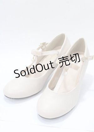 画像: an another angelus / Tストラップパールパンプス S ピンクベージュ Y-25-07-23-026-CA-SH-SZ-ZT501