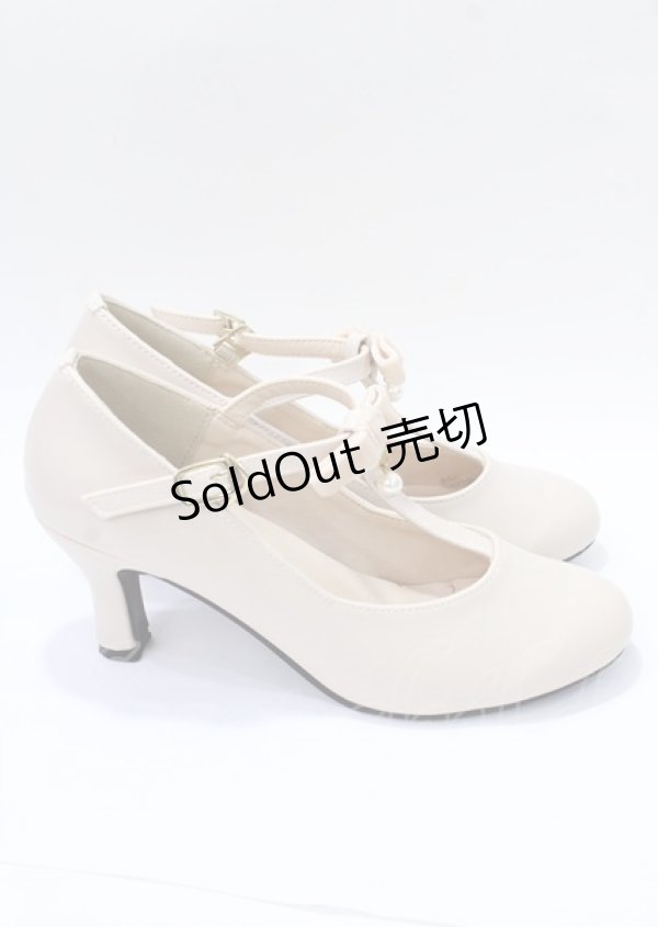 画像4: an another angelus / Tストラップパールパンプス S ピンクベージュ Y-25-07-23-026-CA-SH-SZ-ZT501 (4)