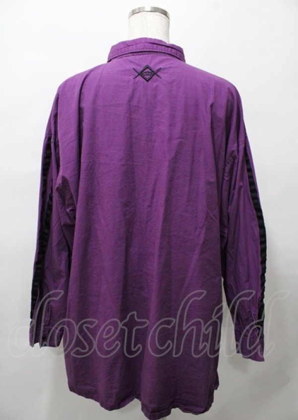 画像2: REFLEM / ネクタイ付き袖ラインシャツ F パープル Y-25-07-25-048-PU-BL-SZ-ZY (2)