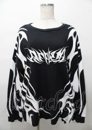 画像: REFLEM / トライバルBIGロングTEE F ブラック Y-25-07-25-049-PU-TO-SZ-ZY