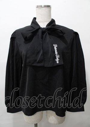 画像: TRAVAS TOKYO / Bowtie blouse F ブラック Y-25-07-25-050-PU-BL-SZ-ZY