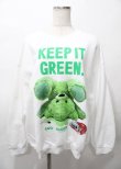 画像1: MILKBOY / GREEN BEAR スウェット L ホワイト Y-25-07-25-057-MB-TO-SZ-ZY (1)
