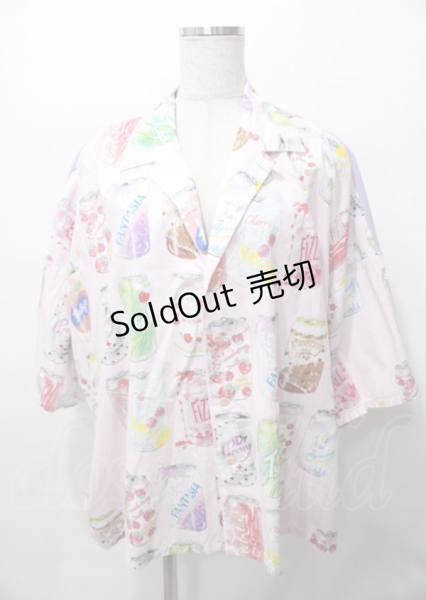 画像1: MILKBOY / DRINK YOUシャツ  ピンク Y-25-07-25-058-MB-TO-AS-ZY (1)