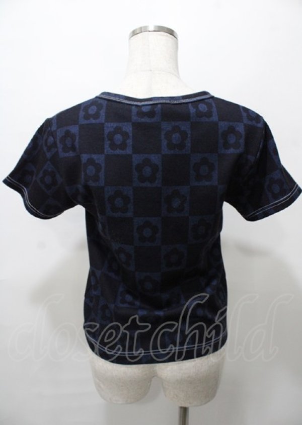 画像2: Candy Stripper / FLOWER BLOCKINGカーディガン 2 ネイビー Y-25-07-25-059-PU-TO-SZ-ZT353 (2)