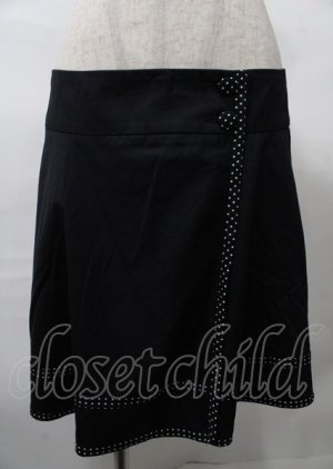 画像: CHOICE / ドットライン巻きスカート  黒 Y-25-07-25-063-PU-SK-SZ-ZY