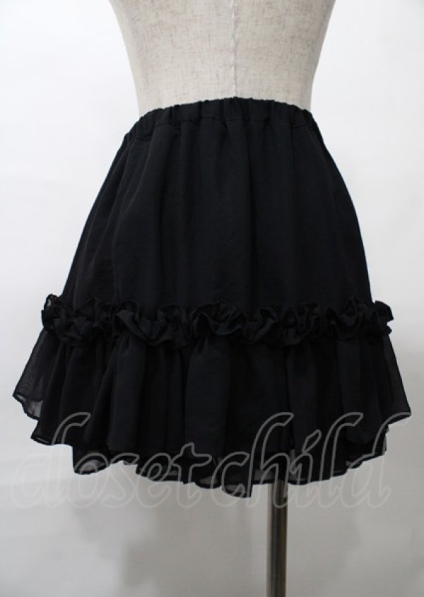 画像2: Na+H / hmフリルスカート  黒 Y-25-07-25-070-PU-SK-SZ-ZY (2)