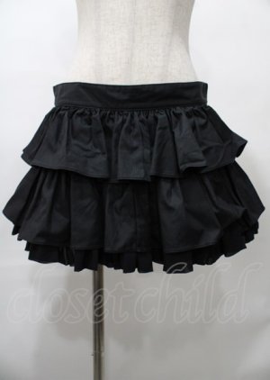 画像: Na+H / フリル付ショートパンツ  黒 Y-25-07-25-072-PU-PA-SZ-ZY