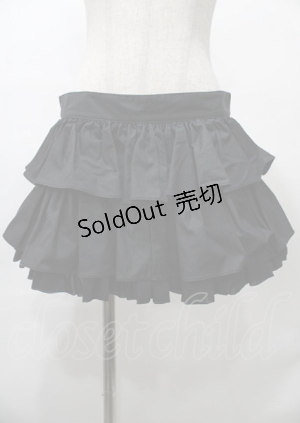 画像1: Na+H / フリル付ショートパンツ  黒 Y-25-07-25-072-PU-PA-SZ-ZY (1)