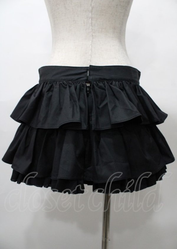 h.naoto H.jelly フリル付きショートパンツ Na+H / フリル付ショートパンツ 黒 Y-25-07-25-072-PU-PA-SZ-ZY