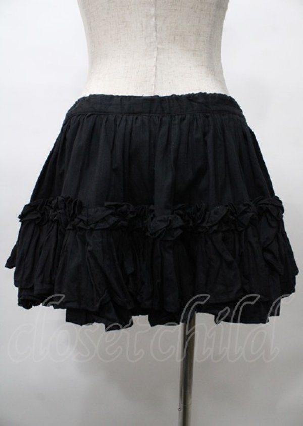 画像2: Na+H / フリルスカート  黒 Y-25-07-25-074-PU-SK-SZ-ZY (2)