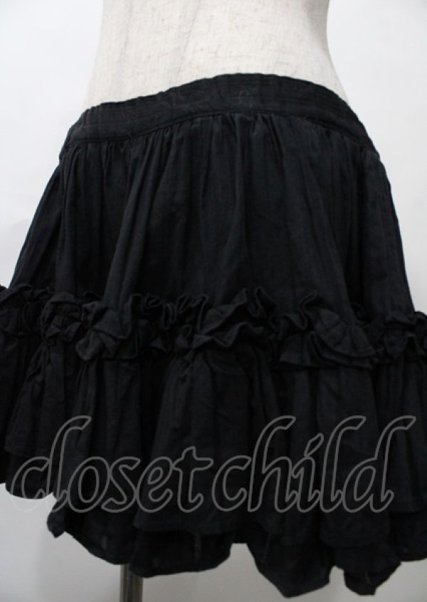 画像3: Na+H / フリルスカート  黒 Y-25-07-25-074-PU-SK-SZ-ZY (3)