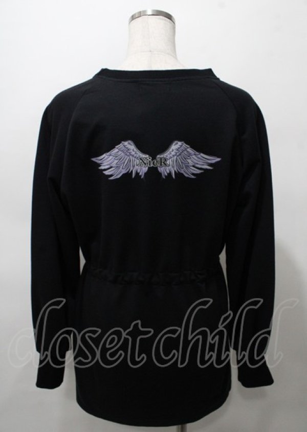 画像2: NieR Clothing / ドローコードトップス F 黒 Y-25-07-25-010-PU-TO-SZ-ZY (2)