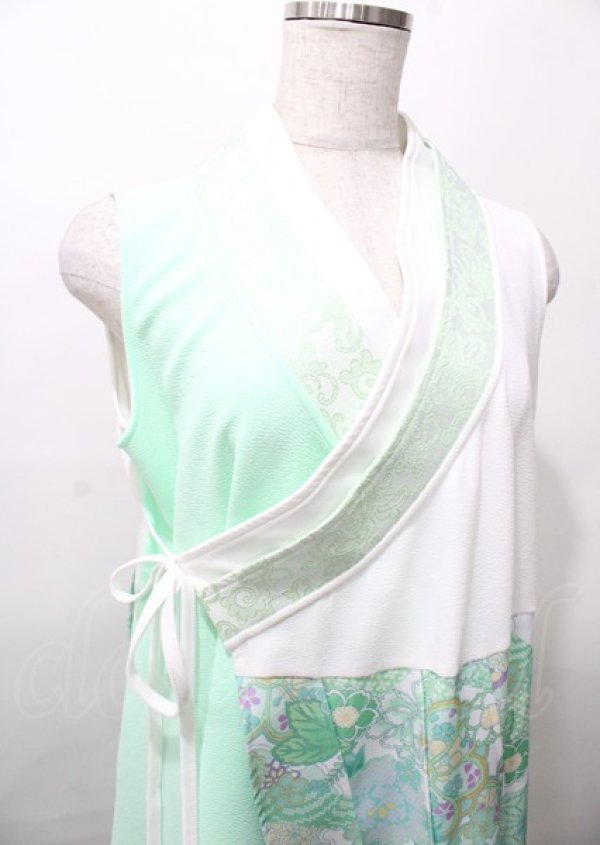 画像3: Qutie Frash / 着物プリーツチュニック  ミント Y-25-07-25-094-QU-TO-SZ-ZY (3)