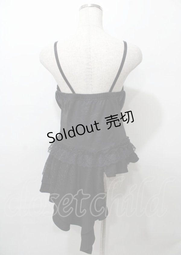 画像2: Qutie Frash / アシンメトリーコルセットビスチェ  黒 Y-25-07-25-095-QU-TO-SZ-ZY (2)