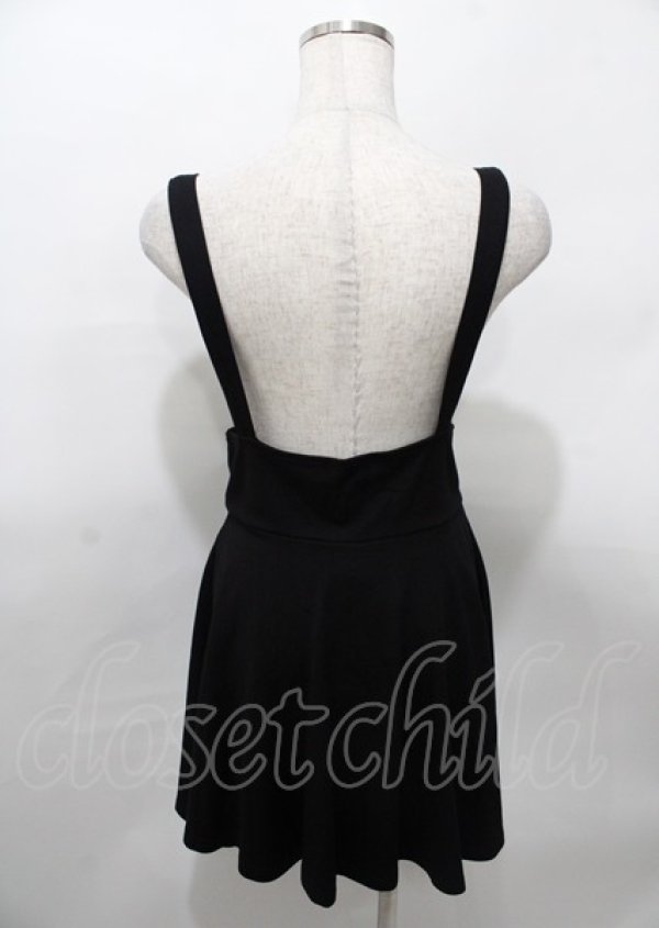 画像2: KILL STAR / SUSPEND ME STATEMENT SKIRT S ブラック Y-25-07-25-102-PU-SK-SZ-ZY (2)