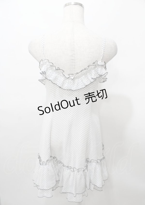 画像2: EXCENTRIQUE / シフォン水玉ワンピース  白 Y-25-07-25-105-EL-OP-SZ-ZY (2)